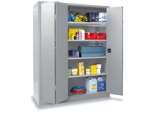 Vouwdeurkast Hxbxd 1950X1500X600Mm 4Legborden Verzinkt Ral7035