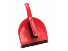 Wecoline Veegblik met stoffer kunststof Rood 12 Stuks