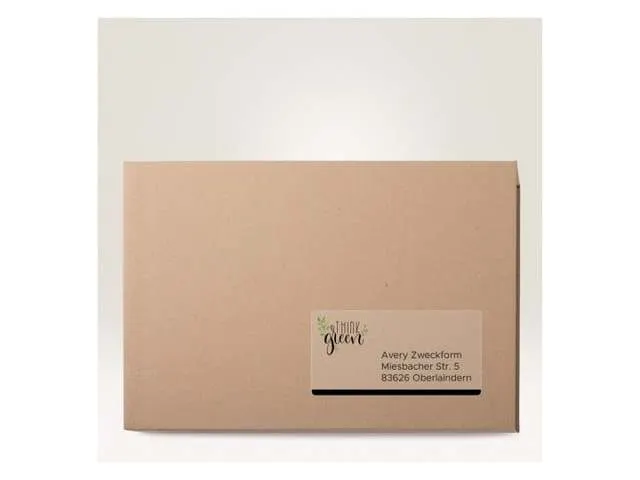 Adresetiket Avery J8567-25 210x297mm A4 Transparant Inkjet 25 stuks