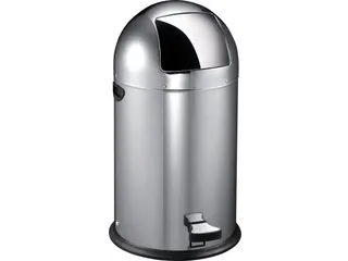 Afvalbak Kickcan metalen binnenbak 33 liter mat RVS - 1