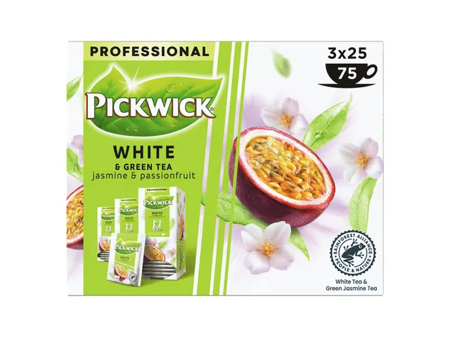 Thee Pickwick white & green tea Jasmin & Passionfruit 25x1.5gr