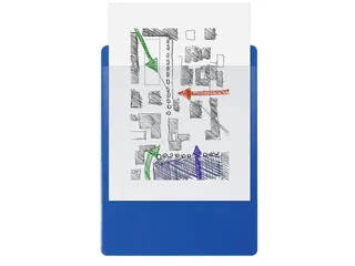 Klemplaat met instee khoes PP A4 blauw - 3