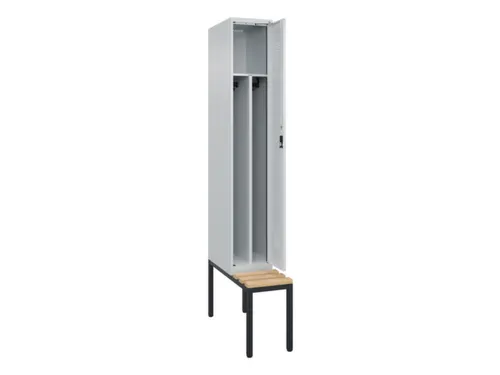 locker met bank,voor scheiding van kleding,HxBxD 2120x300x815mm,1vak