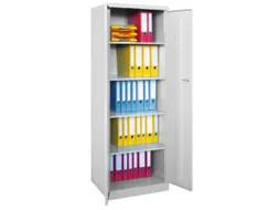 universele kast,RAL 7035,HxBxD 1800x600x500mm,4xStalen bodem,cil.-slot