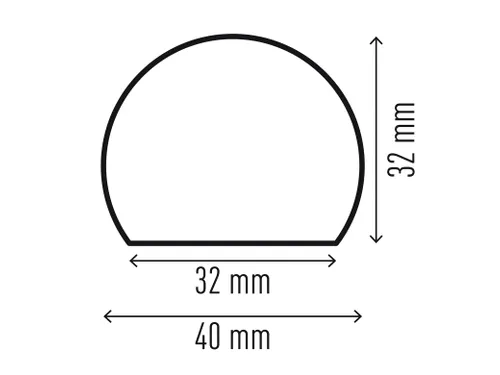 Oppervlakte beschermingsprofiel S32R 1 Meter