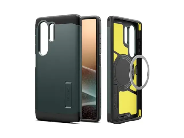 Spigen Tough Armor MagFit Samsung Galaxy S25 Ultra Hoesje Groen