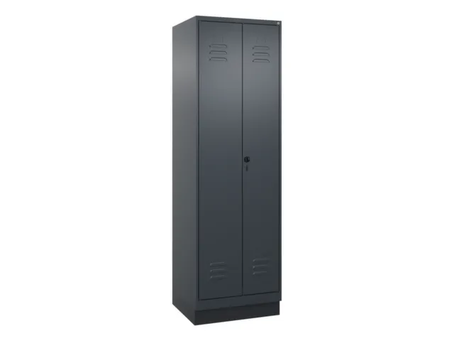 armoire vestiaire noir et blanc HxlxP 1950x600x500mm 2compart.