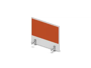 opzetpaneel v. bureau aanbouw aan de zijkant Bl-wit BN3012-oranje 600m - 1