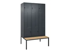 Z-garderobekast,HxBxD 2120x1200x815mm,6vak,vak B 400mm,draaigrendel