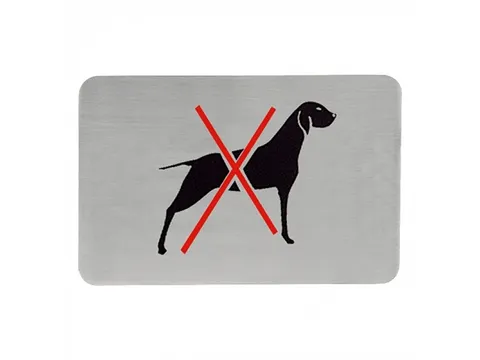 Tekstplaatje honden verboden