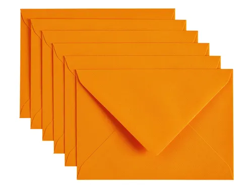 Envelop Papicolor C6 114x162mm oranje pak à 6 stuks