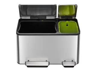 Ecocasa Recycler Pedaalemmer 30+15 Liter mat RVS - 7