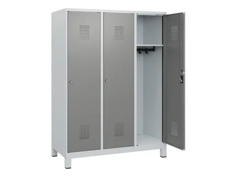 schoollocker,HxBxD 1630x1200x500mm,3vak,vak B 400mm,cil.-slot,voeten