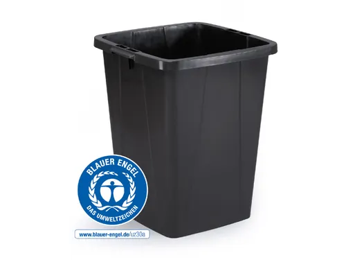 Afvalbak Durabin Eco 90L Zwart Vierkant
