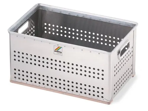 Aluminium Transportbak 288x723x456mm 82 liter Geperforeed Glijlatten