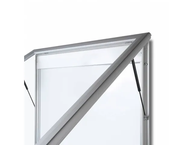 Outdoor mededelingenbord 24x A4 met logopaneel LED verlicht