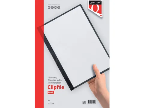 Klemmap Quantore A4 3mm zwart