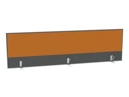 opzetpaneel bureau aanbouw achter MS-donkergrijs BN3005-geel 2000mm
