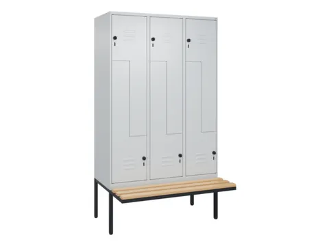 Z-garderobekast,HxBxD 2120x1200x815mm,6vak,vak B 400mm,draaigrendel