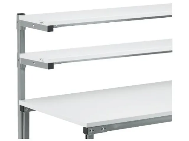 Tablette ESD pour table de base de 1800mm de longueur gris clair