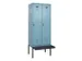 locker met bank,voor scheiding van kleding,HxBxD 2120x800x815mm,2vak