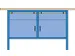 établi,HxlxP 845x1500x700mm,RAL7035,face avant RAL7035