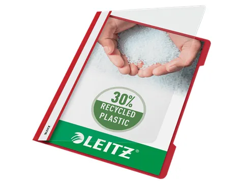 Snelhechter Leitz 4191 standaard A4 rood 30% gerecycled plastic