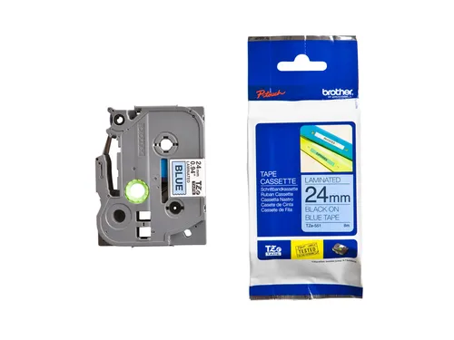 Labeltape Brother P-touch TZe-551 standaard 24mm zwart op blauw