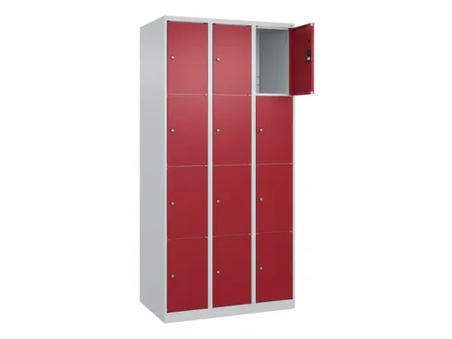lockerkast,HxBxD 1850x900x500mm,3x4vakken,vak B 300mm,cil.-slot