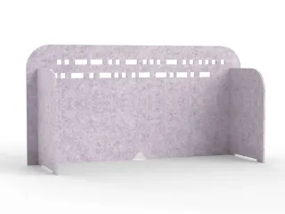 Akoestisch PET-vilt scheidingsscherm M 100x35cm lichtgrijs - 1