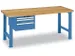 établi,HxlxP 850x1500x800mm,plateau hêtre,force 600kg,laquage RAL501