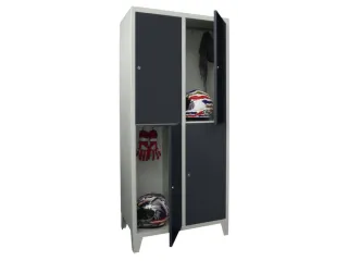 lockerkast,HxBxD 1850x800x500mm,2x2vakken,RAL7035,front RAL7016 - 2