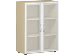 vitrinekast HxBxD 1104x800x420mm 2xhouten vloer 3OH esdoorn