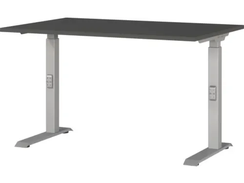 In hoogte verstelbaar bureau,HxBxD 680-910x1200x800mm,blad grafiet