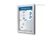 Outdoor mededelingenbord 4x A4 met logopaneel LED verlicht