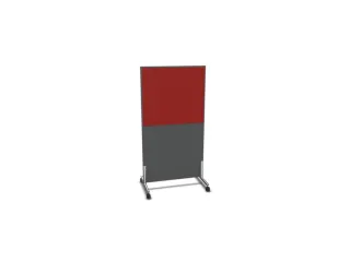 scheidingswand,HxB 1545x800mm,MS-donkergrijs,BN4011-rood - 2
