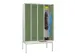 Armoire vestiaire avec banc,RAL7035,face avant RAL6011