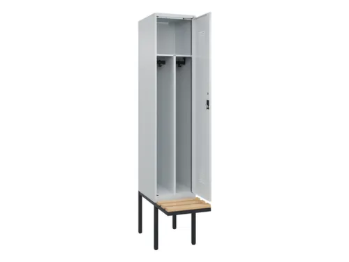 locker met bank,voor scheiding van kleding,HxBxD 2120x400x815mm,1vak