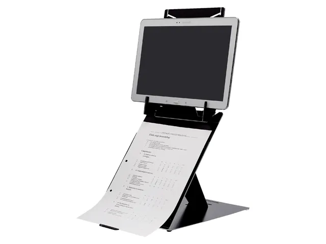 Tablet en laptopstandaard in 1 R-Go Riser Duo voor 10-22 inch Zwart