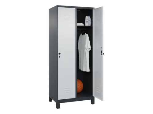 locker,HxBxD 1950x800x500mm,2vak,vak B 400mm,draaigrendel,voeten
