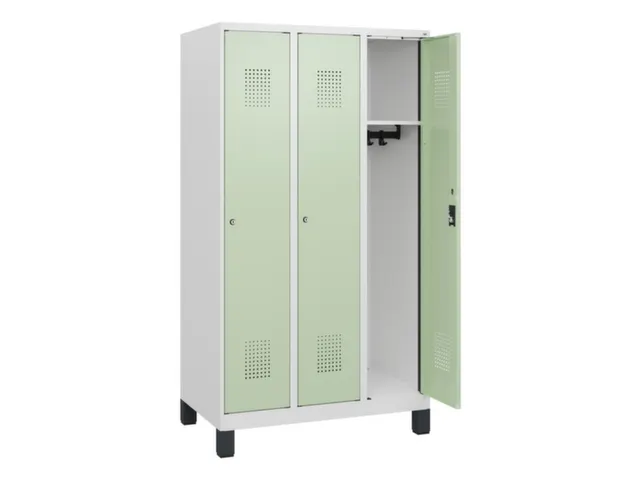 schoollocker,HxBxD 1630x900x500mm,3vak,vak B 300mm,cil.-slot,voeten