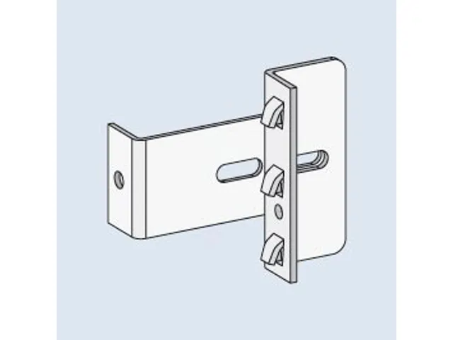 Muurverankering,V. Inhaakstelling,Verstelbaar,Lichtgrijs