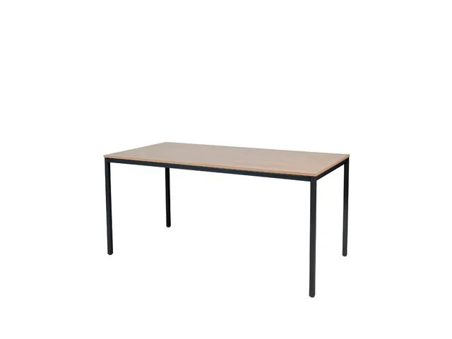 Domino Basic Tafel Vaste Hoogte 1600x800mm Hav/Kers 25mm Zwart 4-Poots