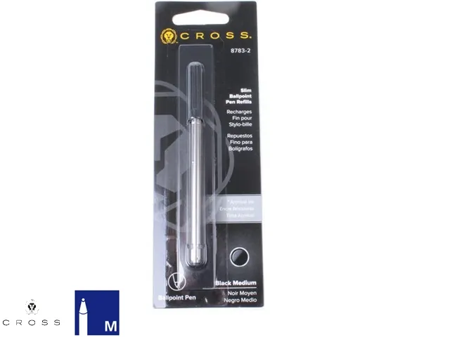 Balpenvulling Cross slim click medium zwart