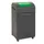 Afvalbak 60 Liter 790x380x320mm Plaatstaal 2 Wielen Klep Groen