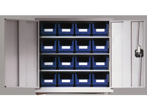 Wandkast Staalplaat 780x690x285mm 16 Magazijnbakken Pe Ral 7035