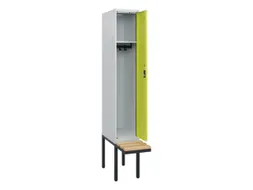 locker met bank,HxBxD 1950x300x815mm,1vak,vak B 300mm,cilinderslot