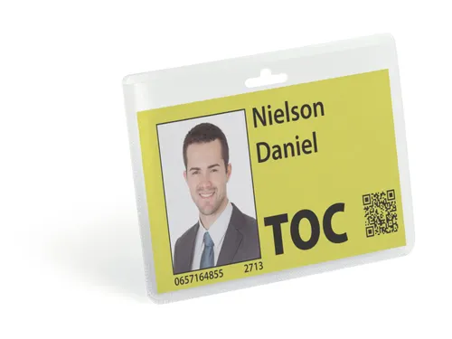 Naambadge 60x90 mm met Europerforatie PP doos à 20 stuks