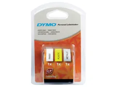 Labeltape Dymo Letratag 91240 3-pack Assorti 12mm