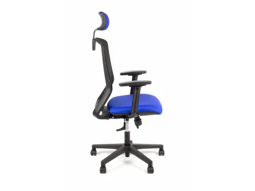 Bureaustoel EN1335 Linea Tekna 01/PT zwart/blauw met Hoofdsteun